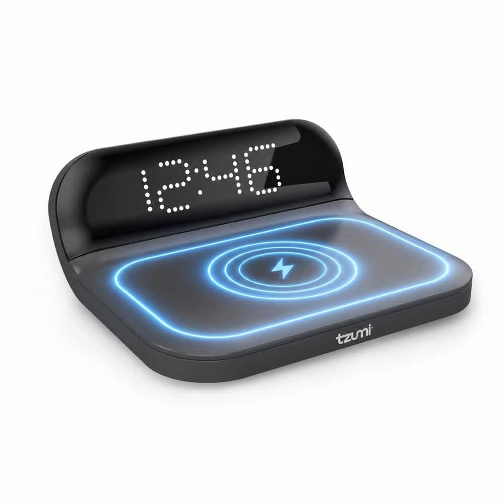 Tzumi Wireless Charging Alarm Clock 30747HD - The Home Depot