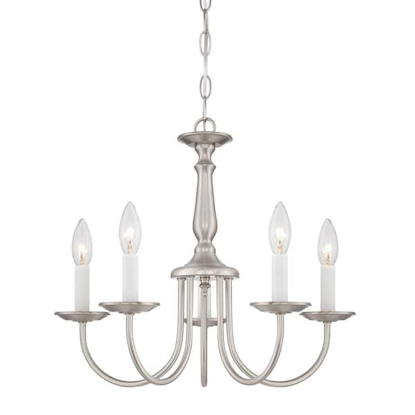 SATCO 5-Light Brushed Nickel Chandelier