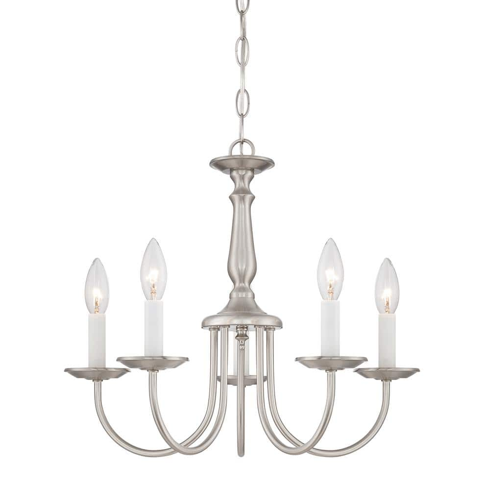 SATCO:Satco 5-Light Brushed Nickel Chandelier 60/1298 - The Home Depot