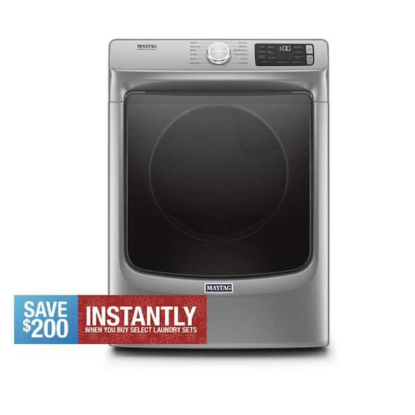 7.3 cu. ft. 240-Volt Metallic Slate Stackable Electric Vented Dryer with Steam, ENERGY STAR