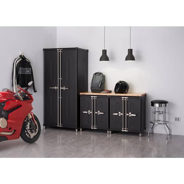 PRO Series 4-Piece 18-Gauge Steel Garage Storage System in Black (92 in. W x 76 in. H x 24 in. D)