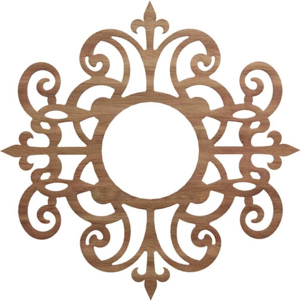 0.25 in. x 32 in. x 32 in. Wood Medallion Moulding