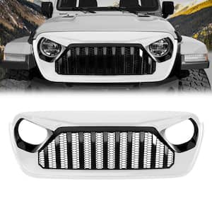 Vader Grille w/Mesh for 2018-2022 Jeep Wrangler, Black/White