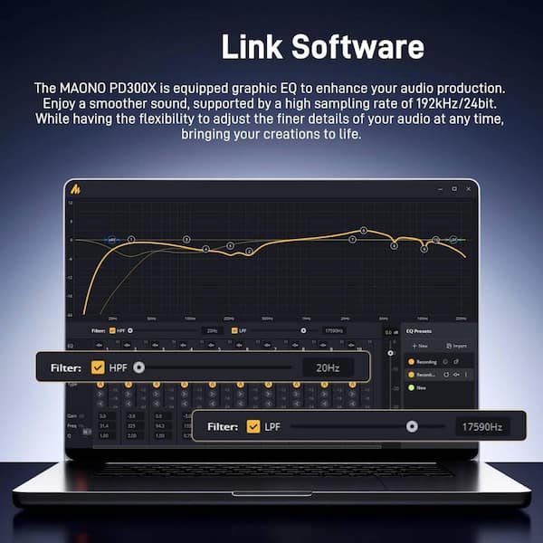 Yichuhaoxi Dynamic Microphone and XLR Cable, USB Podcast Recording