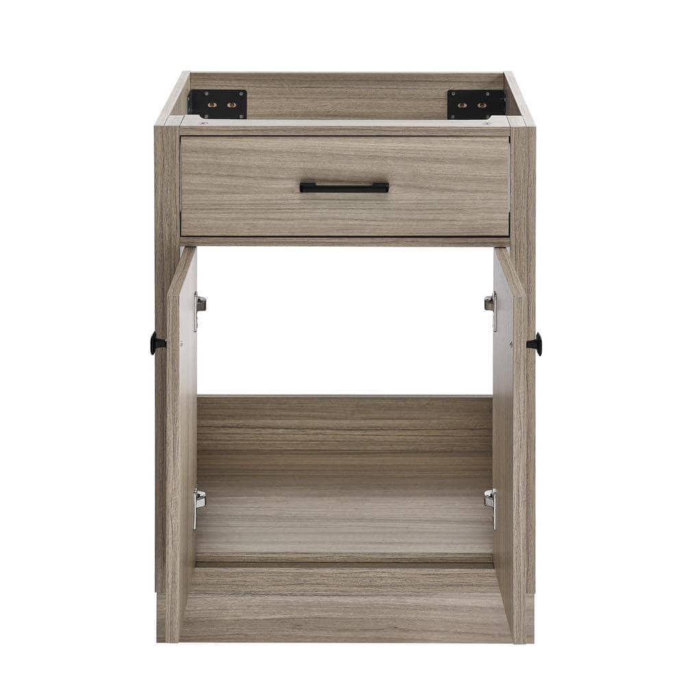 Burdon Weathered Oak Freestanding Bathroom Vanity Cabinet