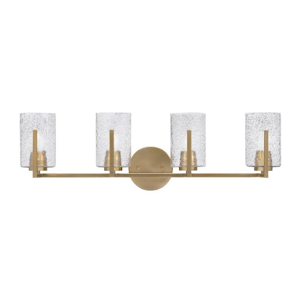 Unbranded Cottonwood 29 in. 4-Light New Age Brass Vanity Light