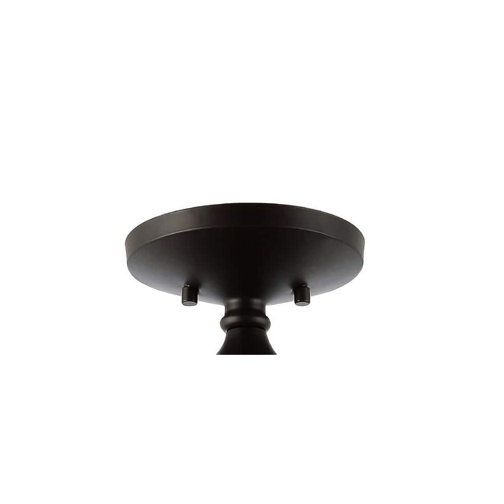 Marfa 17" Glass & Bronze Farmhouse LED Ceiling Light