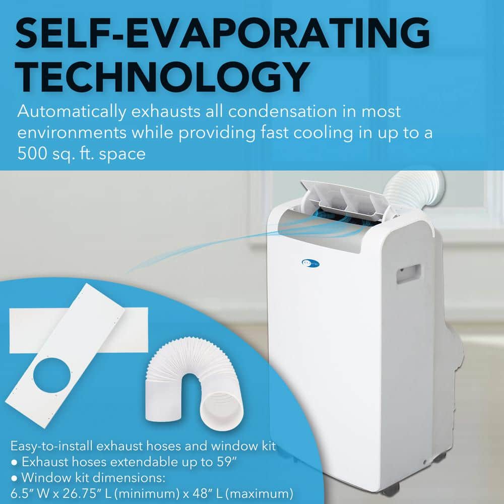 Whynter 14,000 BTU White Portable Air Conditioner with Heater and Remote