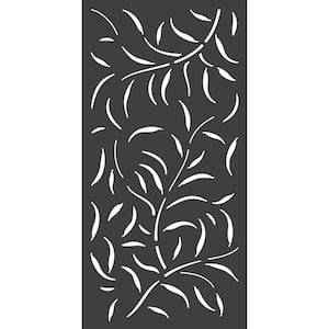 6 ft. x 3 ft. Charcoal Gray Composite Decorative Fence Panel Featured in Acacia Design
