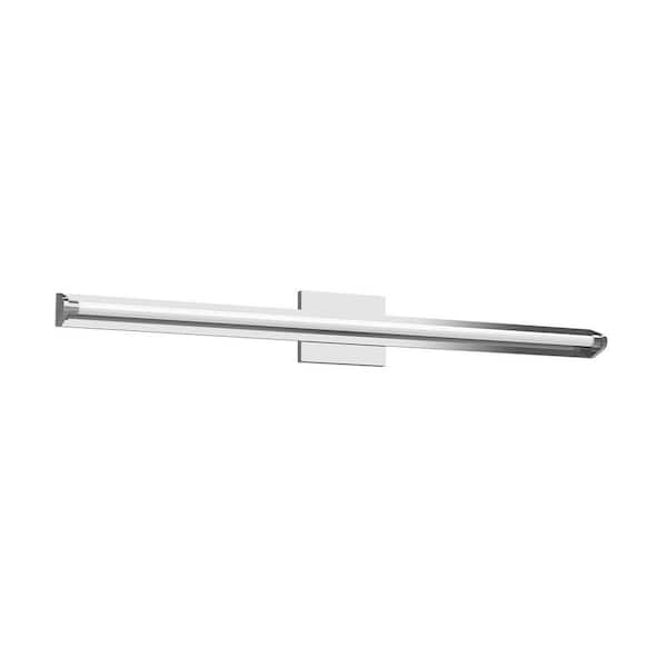 KUZCO Plymouth 37 in. 1 Light Chrome Vanity Light