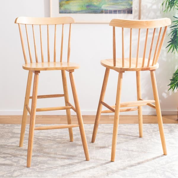 Galena 43.1 in. Natural Bar Stool (Set of 2)