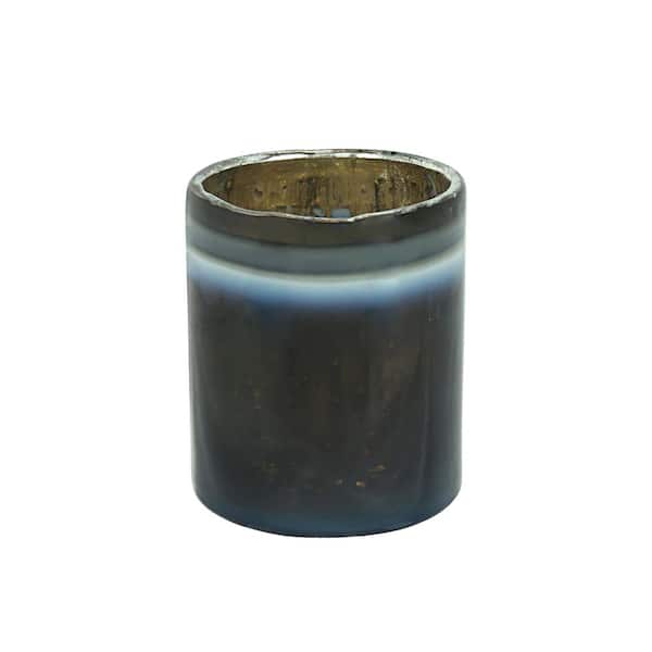 Grey Glass Votive Candle Holder
