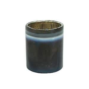 Grey Glass Votive Candle Holder