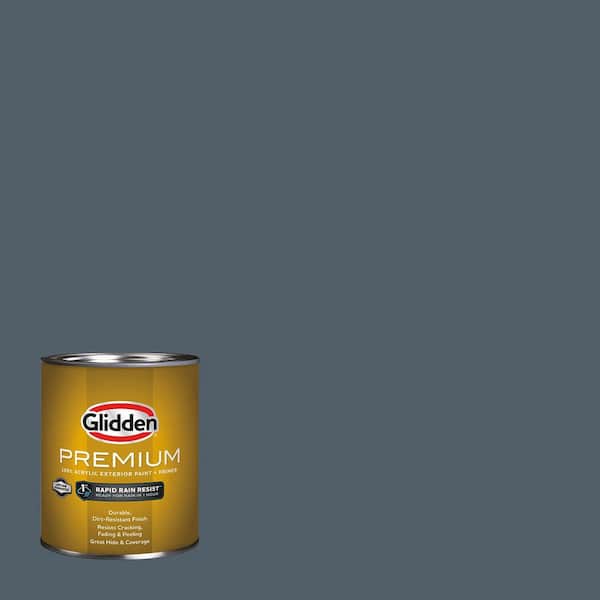 Glidden Premium 1 qt. PPG1040-7 Goblin Satin Exterior Latex Paint
