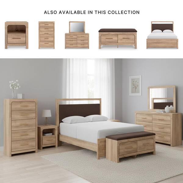 Signature DESIGN BY ASHLEY Prandefort Light Brown 1 Drawer 22 in