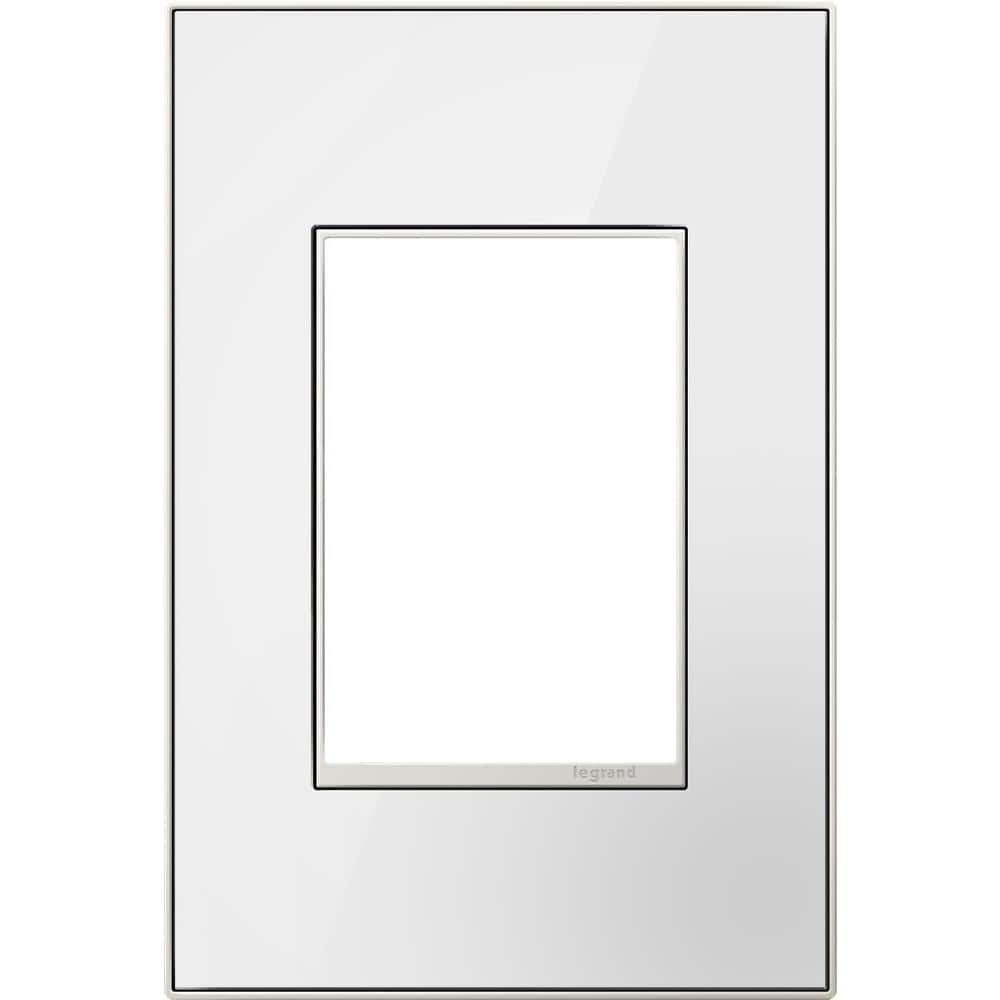 Legrand adorne 1 Gang Plus Decorator/Rocker Wall Plate, Mirror White (1-Pack)