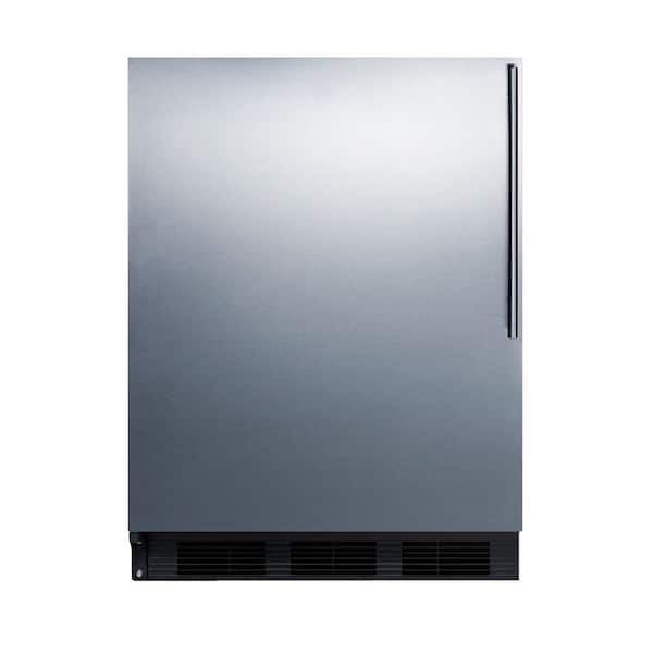 Summit Appliance 24 in. W 5.5 cu. ft. Mini Refrigerator in Stainless Steel without Freezer