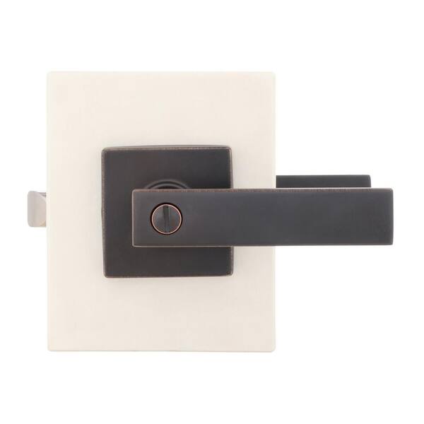 Defiant - Westwood Aged Bronze Bed/Bath Door Lever with Square Rose