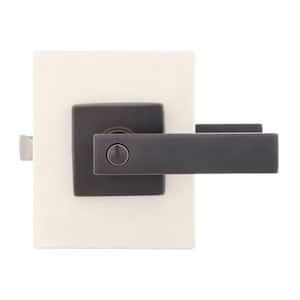 Westwood Aged Bronze Bed/Bath Door Handle with Square Rose