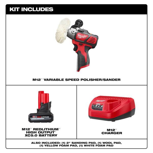 thumbnail interactive-video image 1 of Milwaukee M12 Variable Speed Polisher/Sander 2438-20 – Tool Only – NEW 1 of 2
