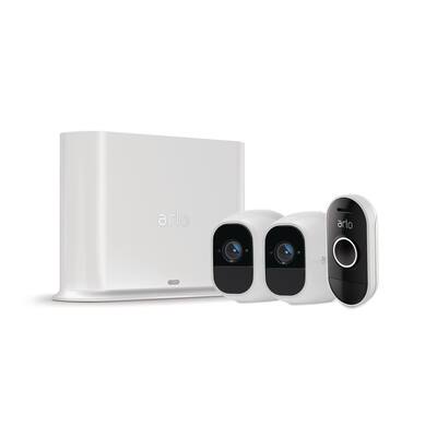 Pro 2 1080p Smart Home Security Surveillance System with 2 Wireless Cameras and Audio Doorbell