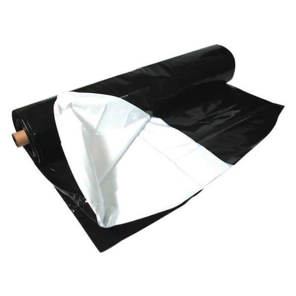 Hydrofarm ABWP10 Black and White 100 in. x 10 Foot Heavy Duty Waterproof Poly Film