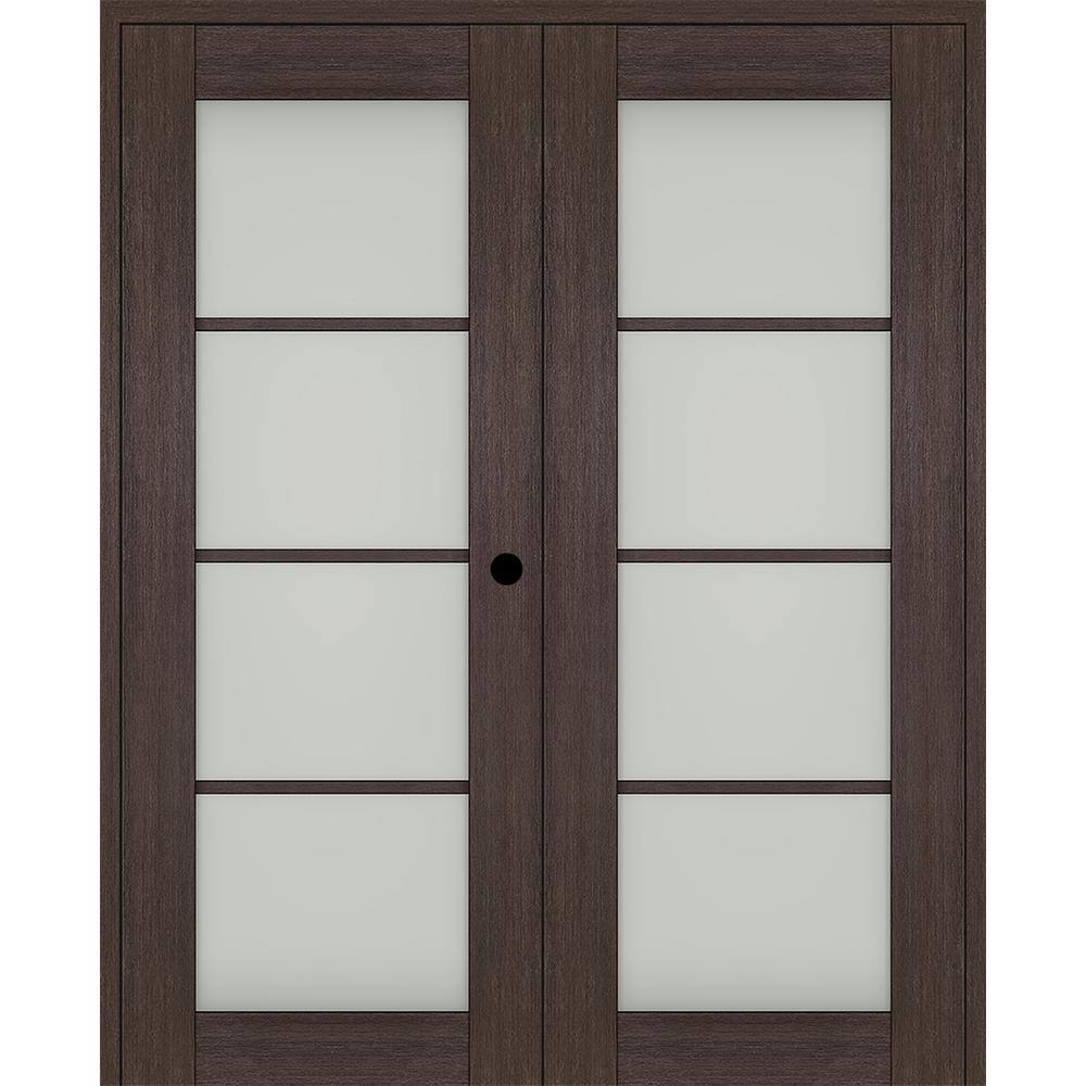 Vona 72 in. x 83,25 in. Left Hand Active 4-Lite Frosted Glass Veralinga Oak Wood Composite Double Prehung French Door price history on PriceWatchPro