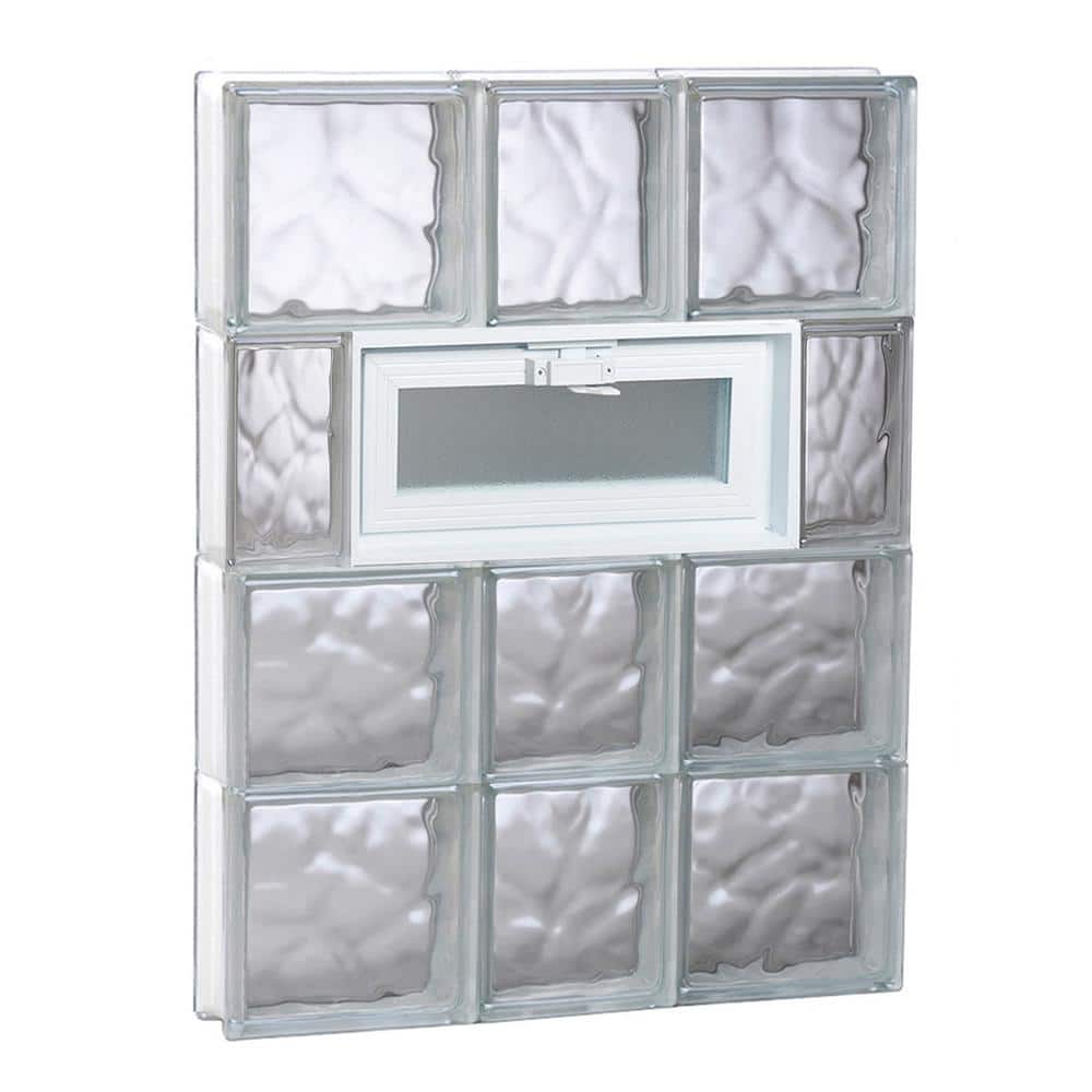 21.25 in. x 31 in. x 3.125 in. Frameless Wave Pattern Vented Glass Block Window price history on PriceWatchPro