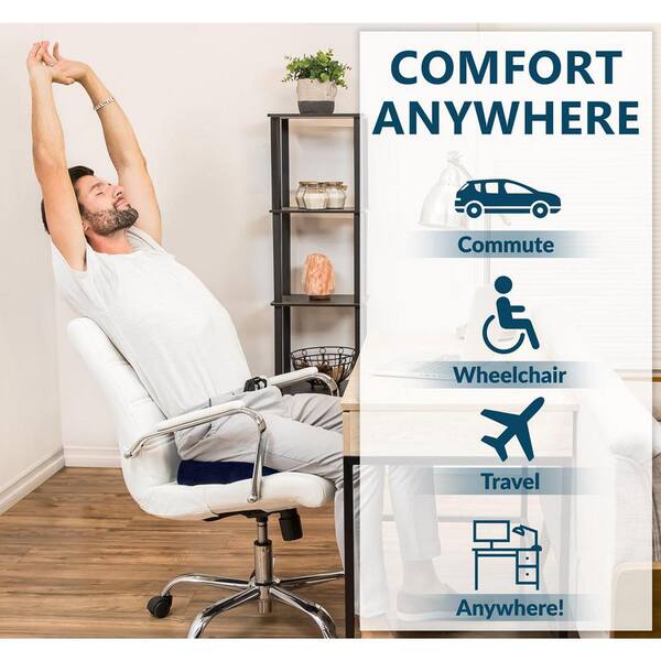 Comfilife Premium Comfort Seat Cushion Non-Slip Orthopedic Memory Foam Coccyx
