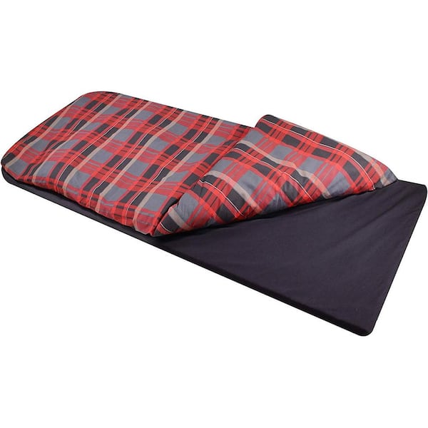 Disc-O-Bed Lumberjack Pattern Memory Foam Child Sleeping Bag and Duvet