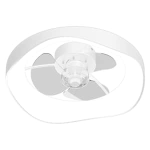 19.7 in. LED Indoor White Simple Luxury Modern Style Ceiling Fan Light with LED Fixture