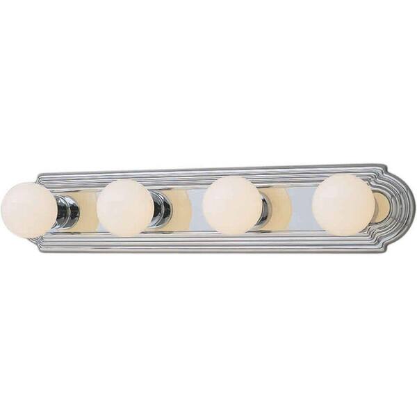 Forte Lighting 4-Light Chrome Bath Vanity with Clear Glass