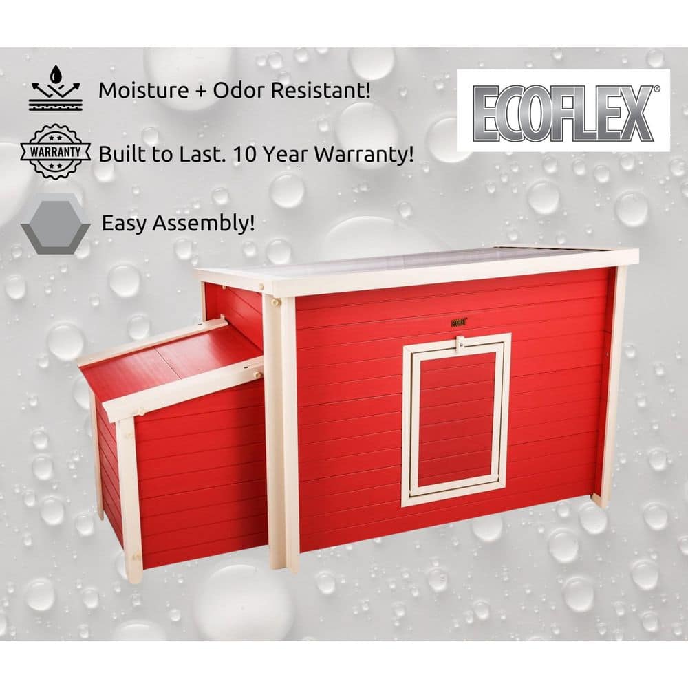 Red Eco-Friendly Composite Chicken Barn with Nesting Box
