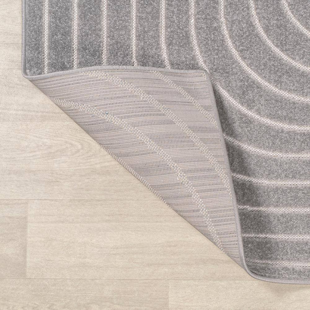 Odense Minimalist Geometric Gray/Ivory 3x5 Synthetic Area Rug