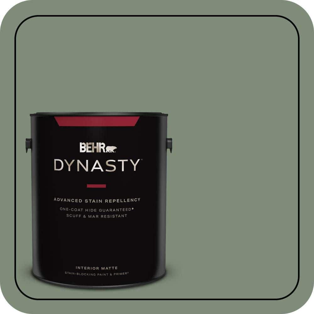 1 gal. #450F-5 Amazon Moss Matte Interior Stain-Blocking Paint & Primer price history on PriceWatchPro