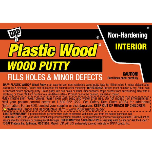 DAP - Plastic Wood 3.7 oz. Light Walnut Wood Putty (6-Pack)