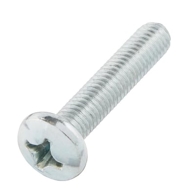 M6-1.0x30mm Zinc Pan Head Phillips Drive Machine Screw 1-Piece