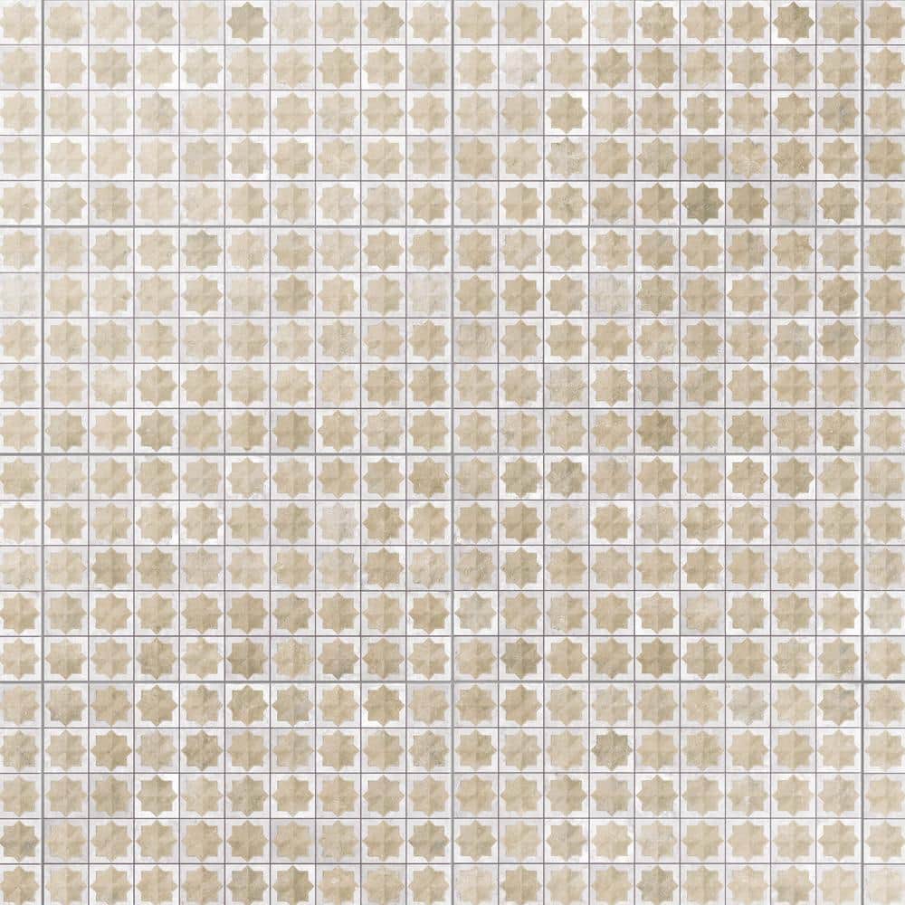 Merola Tile Tetuan Astre Arena White 12-1/8 in. x 21-7/8 in
