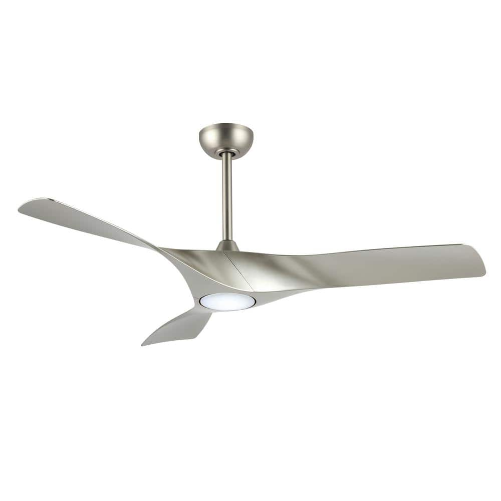 WINGBO 52 in. Brushed Nickel Indoor Ceiling Fan with LED Lights