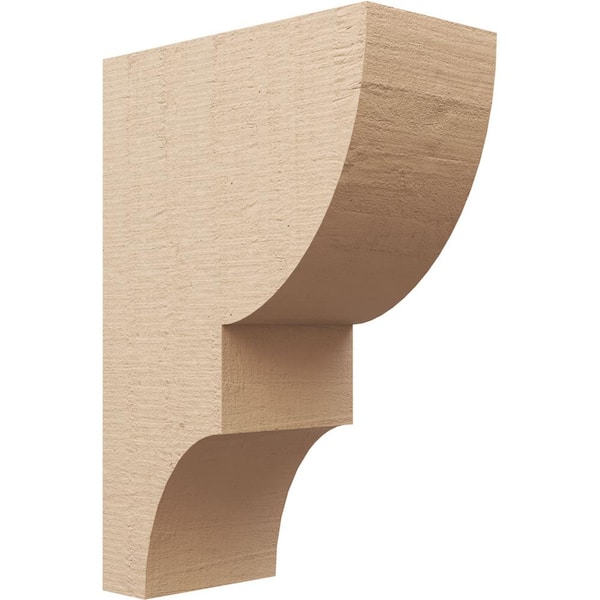 Ekena Millwork 9 in. x 27 in. x 18 in. Classic Ridgewood Rough Cedar Woodgrain TimberThane Corbel, Primed Tan