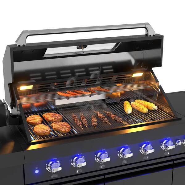 Koolmore Reserve 6-Burner Propane Tank and NG BBQ Outdoor Kitchen