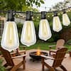 Nordic Hygge 120 FT Waterproof Outdoor 2700K Bright LED Patio String Lights with 62 ST38 Shatterproof Edison Bulbs, Plig-in KN-ST38-120FT60T-1