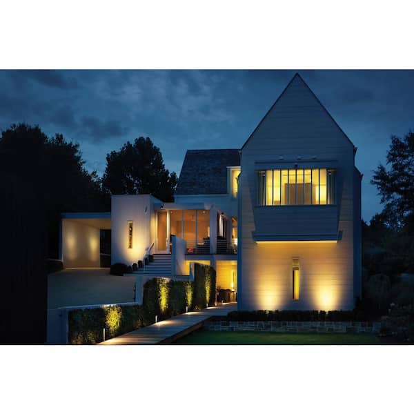 HINKLEY - Lumacore 3000K Adjustable Lumen Black Hardwired LED Outdoor Spotlight with Variable Wattage