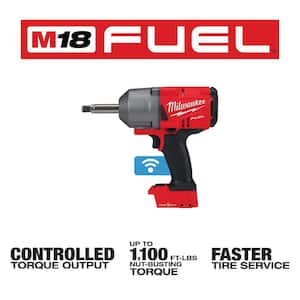 M18 ONE-KEY FUEL 18V Lithium-Ion Brushless Cordless 1/2 in. Impact Wrench with Extended Anvil (Tool-Only)