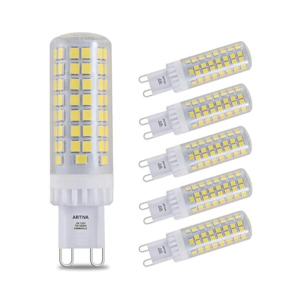 60-Watt Equivalent, 7-Watt G9 Dimmable LED Light Bulb, 5000K Daylight (Set of 6)