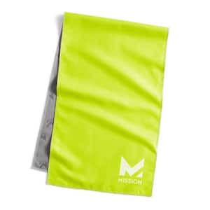 10 in. x 33 in. Green Polyester/Nylon Cooling Towel (4-Pack)