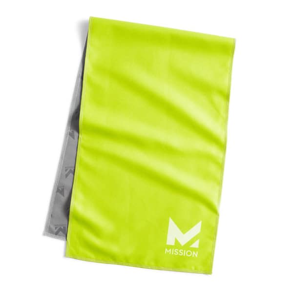 Mission 10 in. x 33 in. Green Polyester/Nylon Cooling Towel (4-Pack)