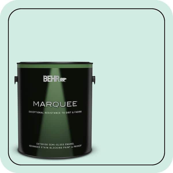 BEHR MARQUEE 1 gal. Home Decorators Collection #HDC-MD-19 Soft Mint Semi-Gloss Enamel Exterior Paint & Primer