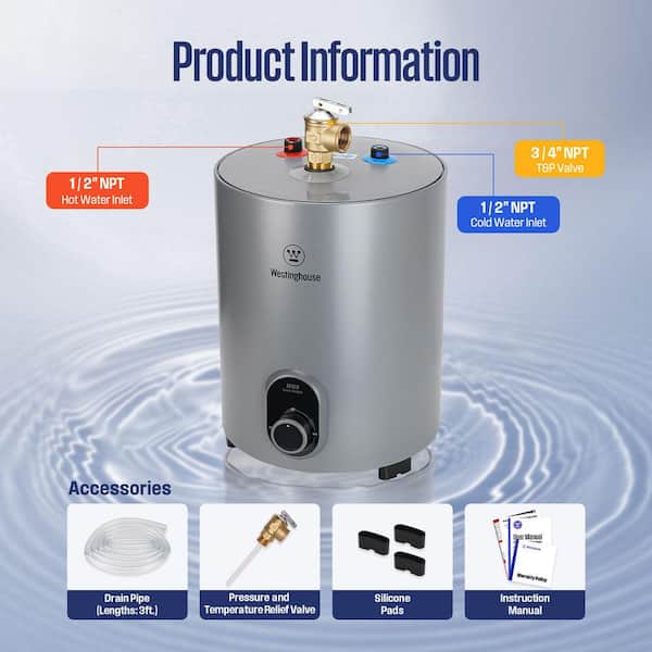 Apolo Classic 1.5 Gal. Compact 1440-Watt Element 120-Volt Point of Use Electric Water Heater, with 6-Year Tank Warranty