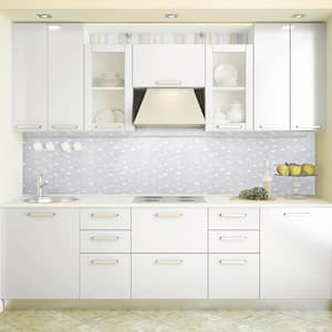 Crystal Ice Metallic 11.875 in. x 11.875 in. Interlocking Mixed Glass and Metal Mosaic Tile (9.79 sq. ft./Case)